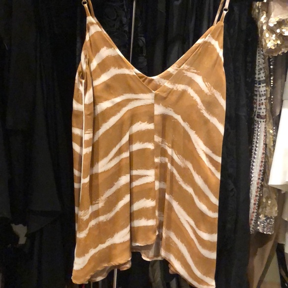 Karina Grimaldi abstract zebra print cami - Picture 2 of 3